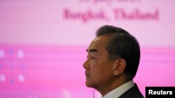 资料照:中国外长王毅出席东盟与中国的外长会议。(2019年7月31日)