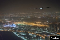阿联酋首都阿布扎比夜景(档案照)
