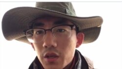 2020年3月,山东大学生张文斌上网发视频表达不同政见(网络截图)