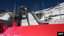 北京冬奥会张家口的滑雪场地 (2022年1月15日)