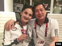 美国奥运体操教练梁皓泉、张建华夫妇(courtesy photo)