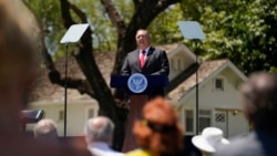 蓬佩奥国务卿在尼克松总统图书馆发表题为《共产中国与自由世界的未来》的演说。(2020年7月23日)