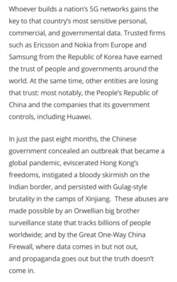 国务次卿克拉奇历数中共今年的种种行为。（图片来源于美国国务院网页）