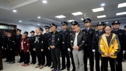 资料照片:中国河北邢台法院判处向美国走私贩运芬太尼的9人的刑罚。(2019年11月7日)