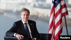 美国国务卿布林肯2021年5月18日在冰岛访问(路透社)