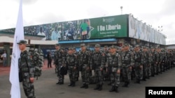 中国军方派往非洲的医务人员(2014年11月15日)