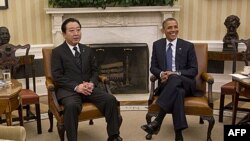 Президент Барак Обама зустрічає в Білому домі прем’єр-міністра Японії Йосіхіко Ноду