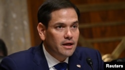 资料照片:联邦参议员鲁比奥出席参议院的预算听证(2019年4月10日)