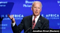 2014年8月,时任副总统的拜登在美非商业峰会上发表讲话。