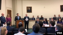 美国国会暨行政当局中国委员会(CECC)2020年3月11日就维吾尔强迫劳动问题召开讨论会。(美国之音记者李逸华摄)