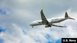 资料照片:美国海军的一架P-8A“海神”飞机。(2025年7月27日)