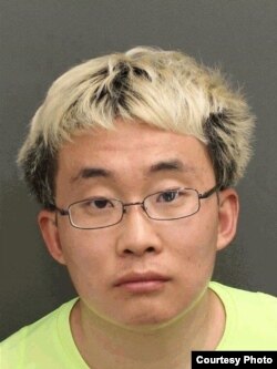 中国留学生孙文亮(音译 WENLIANG SUN)(佛罗里达中部大学警察局图片)