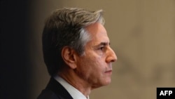 Держасекретар США Ентоні Блінкен під час прес-конференції в Тель-Авіві 9 січня 2024 року.