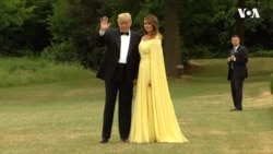 Вишукані Дональд та Меланія Трамп відправилися на прийом до Терези Мей. Відео Вишукані Дональд та Меланія Трамп відправилися на прийом до Терези Мей. Відео