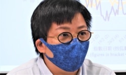 潘麒智表示,有一位任职教师的朋友,只因为与民主派立法会议员合照, 就被学生举报需要接受调查。 (美国之音/汤惠芸)