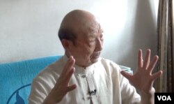 任世淦接受林森采访(VOA视频截图)