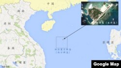 伍迪岛(永兴岛)在南中国海中的位置图