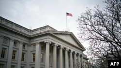 Trụ sở Bộ Ngân khố Mỹ tại Washington, DC, (ảnh chụp ngày 22/2/2024)