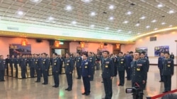 晋升将官的20名海陆空三军官员 (美国之音 齐勇明摄)