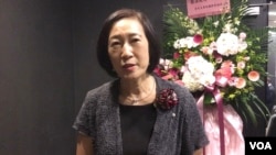 台湾大学副校长周家蓓接受美国之音采访(美国之音齐勇明摄于2019年10月28日 )