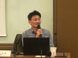 台湾中研院社会所研究员林宗弘(美国之音 陈筠拍摄)