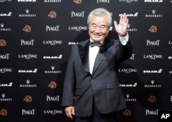 2018年11月17日,中国演员涂们在第55届金马奖典礼前踏上红地毯。金马奖被称为中国的“奥斯卡”。