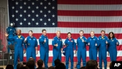 Victor Glover, Michael Hopkins, Robert Behnken, Douglas Hurley, Nicole Mann, Christopher Ferguson, Eric Boe, Josh Cassada and Sunita Williams
