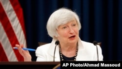 2017年9月20日,美联储主席对媒体发表讲话。