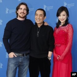 《金陵十三钗》导演张艺谋,演员克里斯蒂安.贝尔和倪妮