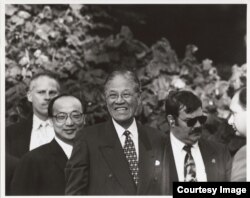 李登辉访问母校康奈尔大学。(图片来源:康奈尔大学)