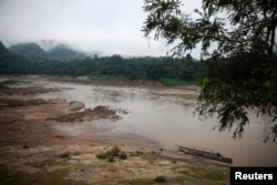 从泰国的一座克伦族小村看萨尔温江。(资料照)