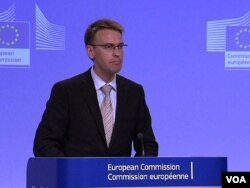 资料照:欧盟委员会外交事务发言人斯塔诺