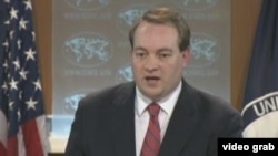 美国国务院新闻办公室主任文特雷尔(美国之音视频截图)