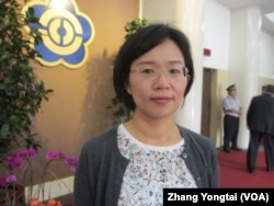 台湾执政党立委苏巧慧(美国之音张永泰拍摄)