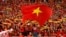Cờ Việt Nam trong trận bóng đá giữa Việt Nam và Philippines trong khuôn khổ giải AFF Suzuki 2018 trên sân Mỹ Đình, Hà Nội. Hình minh họa.