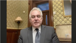 美国白宫印太事物协调员坎贝尔(Kurt Campbell)2022年1月10日参加CSIS一场讨论会(CSIS视频截图)