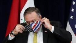 美国国务卿蓬佩奥2020年8月19日在国务院出席一场活动(路透社)