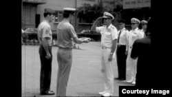 美军协防司令部在台北降旗 (CTS 历史资料画面截图)