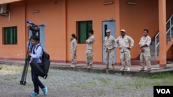 资料照片:国际媒体未获准进入云朗海军基地内美国出资建造的海事安全培训中心。(2019年7月26日)