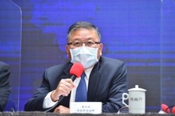 台湾国防部副部长张冠群出席1月7日上午的行政院院会后记者会。(台湾行政院提供)