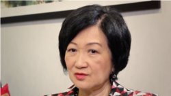 香港建制派领袖、原保安局长叶刘淑仪接受美国之音采访。(2019年10月10日）