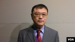 宜昌台商协会会长陈建中(美国之音赵婉成拍摄)