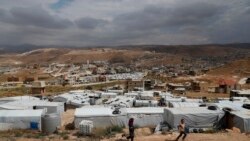 资料照片:黎巴嫩阿萨尔一个非正式的叙利亚难民营。(2018年6月13日)