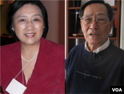 高瑜(左)和鲍彤(右)