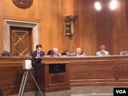 美国国会参议院外交委员会提名确认听证会(美国之音李逸华拍摄)