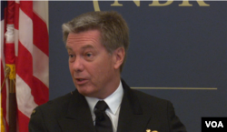 澳大利亚皇家海军参谋长巴雷特2016年9月26日访问华盛顿 (美国之音黎堡摄)