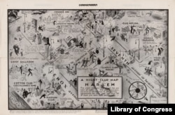 This 1932 map is a guide to nightclubs in Harlem, an historically black New York neighborhood with a rich musical culture that became famous for jazz. (From "A History of America in 100 Maps")