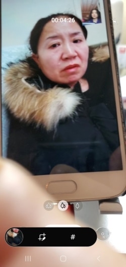 北京石榴庄强拆抗争者李美青(李焕君推特图片)