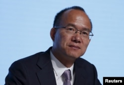 复星国际集团董事长郭广昌参加该财团在香港举行的年度大会(2015年5月28日)