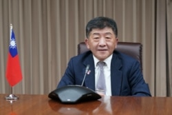 台湾卫生福利部部长陈时中在2020年4月27日与美方进行双边通话会议。(图片取自Alex Azar 推特)